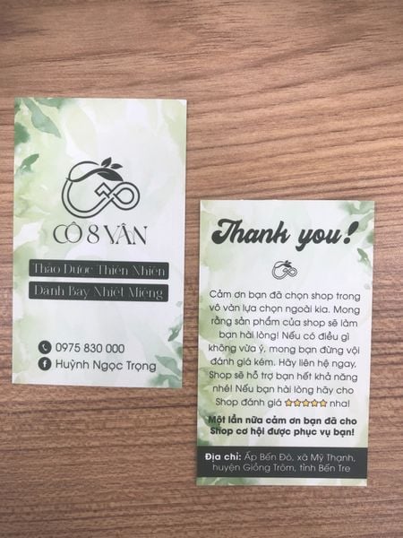  NameCard - Cô Tám Vân 