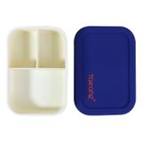  Hộp cơm trưa văn phòng silicon cao cấp xanh dương phối trắng -1200ml 