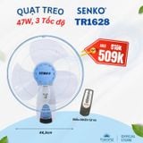  Quạt treo tường Senko TR1628 (remote) 