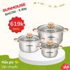  Bộ nồi inox 5 đáy Sunhouse SH781 