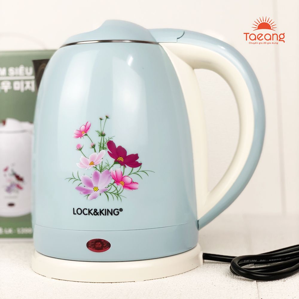  Ấm siêu tốc 2 lớp LocknKing LH-1200 2 lít, 1.450W (2 lớp inox/nhựa) 