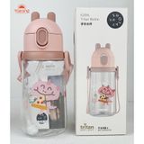  Bình nước Tritan cho trẻ em 610ml, BPA free (tự chọn màu, có dây đeo) 