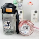  Bình nước Tritan cho trẻ em 360ml, BPA free (tự chọn màu, có dây cầm) 