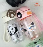  Bình nước Tritan cho trẻ em 360ml, BPA free (tự chọn màu, có dây cầm) 