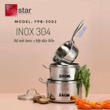  Bộ nồi inox 3 lớp liền đáy Fivestar FPB3002 (18, 20, 24cm) 