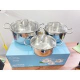  Bộ nồi inox 304 đúc liền khối Fivestar FPB3003 (18, 20, 24cm) 