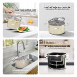  Bộ nồi Inox liền khối Elmich Hera EL-8231 size 18, 20, 26cm 