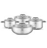  Bộ nồi Inox liền khối Elmich Trimax Eco EL-8002 Size 16, 20, 22, lẩu xào 28cm 