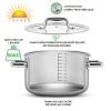 Bộ nồi Inox liền khối Elmich Trimax Eco EL-8002 Size 16, 20, 22, lẩu xào 28cm 