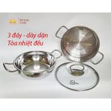  Bộ nồi xửng hấp inox Fivestar 20cm FSNX20003 (quai đũa, nắp kiếng) 