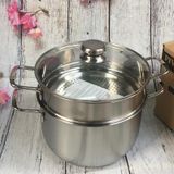  Bộ nồi xửng hấp inox Fivestar 26cm FSNX26003 (quai đũa, nắp kiếng) 