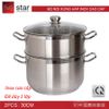  Bộ nồi xửng inox 3 đáy Fivestar FSNX30003 30cm, dày 0.8mm 