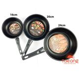  Chảo chống dính inox 3 đáy vân caro Fivestar Standard 24cm 