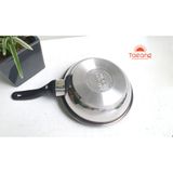  Chảo chống dính inox 3 đáy vân caro Fivestar Standard 22cm 