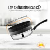  Chảo Inox chống dính 3 đáy MaxB EL-3765 size 16cm 