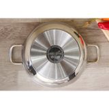  Bộ nồi xửng inox 3 đáy, thân bẹt Fivestar FNX24001 24cm (quai đũa, vung kính) 