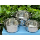  Bộ nồi inox 304 đúc liền khối Fivestar FPB3003 (18, 20, 24cm) 