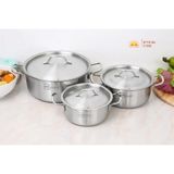  Bộ nồi inox 1 đáy Fivestar HT cook HTB3005 (nồi 16-18-24cm) 