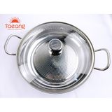  Nồi lẩu inox 430 Fivestar HT cook size 30cm FHTCL30 -  vung kính 