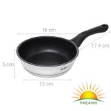  Chảo cạn Sunhouse inox 5 đáy IN16M4 16cm 