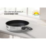  Chảo cạn Sunhouse inox 5 đáy IN20M4 20cm 