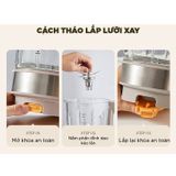  Máy làm sữa hạt Bear PBJ-D08T1 (1200W, 1.5l, 6 lưỡi dao) 