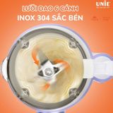 Máy làm sữa hạt Unie UMB08 PRO 600ml, nắp inox 304 cải tiến 