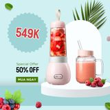 Máy xay sinh tố Bear LLJC04W1 (màu hồng, hai cối rời 0.35 & 0.4l) 