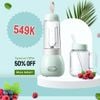  Máy xay sinh tố Bear LLJC04W1 (màu xanh, hai cối rời 0.35 & 0.4l) 