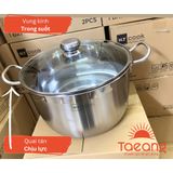  Nồi luộc gà inox 1 đáy Fivestar Htcook 28cm, vung kính 