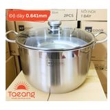  Nồi luộc gà inox 1 đáy Fivestar Htcook 30cm, vung kính 