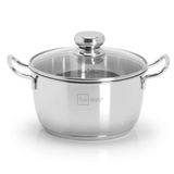  Nồi inox Sandwich Fivestar 24cm FSN24-SW, 3 đáy, vung kính 