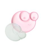  Đĩa ăn dặm silicon y tế 3 ngăn mặt cười cho bé 