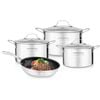  Bộ nồi chảo Inox 304 3 lớp liền đáy Tri-Max 4 chiếc 18-20-26cm - chảo 26cm 