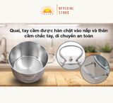  Nồi luộc gà thân cao inox 3 đấy Sunhouse 28LG 