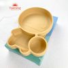  Set bộ 4 món bát thìa dĩa ăn dặm Silicone Taeang (hình thỏ siêu nhân Superman, có đế hít chống đổ) 