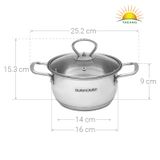  Nồi Inox 5 đáy Sunhouse SHG788-16 