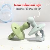  Núm ti giả cho bé Taeang Silicone cao cấp (hình mặt cười, nhiều màu) 