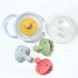  Núm ti giả cho bé Taeang Silicone cao cấp (hình mặt cười, nhiều màu) 