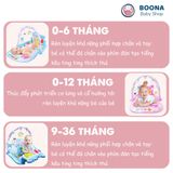  Thảm nhạc cho bé nằm chơi Boona nhiều chế độ nhạc kích thích thính giác thị giác họa tiết dễ thương 