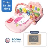  Thảm nhạc cho bé nằm chơi Boona nhiều chế độ nhạc kích thích thính giác thị giác họa tiết dễ thương 