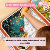  Bộ đồ chơi giáo dục phát triển kĩ năng 2in1. Đồ chơi montessori,đồ chơi xé yên tĩnh, tranh vẽ nước, tranh bóc dán cho bé 