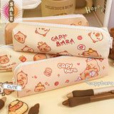  Túi đựng bút, hộp đựng bút hình Capypara, gấu trúc dễ thương dung tích lớn 