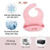  Yếm ăn dặm Silicone Taeang cho bé, máng to, 4 nấc điều chỉnh (đủ màu) 