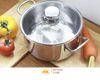  Nồi inox Sandwich Fivestar 24cm FSN24-SW, 3 đáy, vung kính 