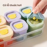  Hộp trữ đông ăn dặm silicon hình gấu cho bé 