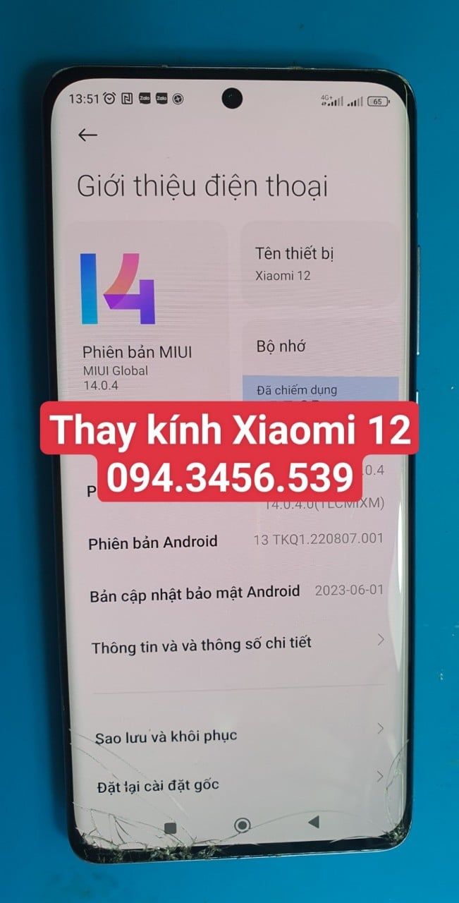  Thay kính Xiaomi 12 