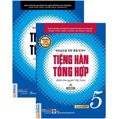  Tiếng Hàn Tổng Hợp – Cao Cấp 5 (Bộ 2 cuốn Lý thuyết + Bài tập) – In màu 