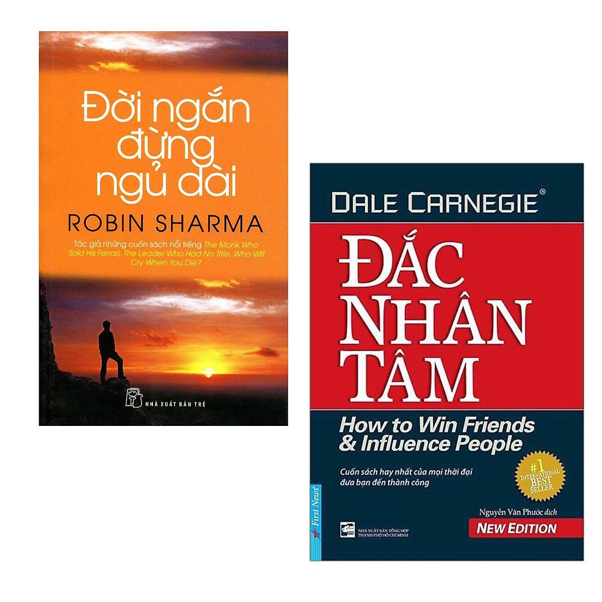  Combo 2 Cuốn Sách Kỹ Năng Thay Đổi Cuộc Đời Bạn: Đắc Nhân Tâm (Khổ Lớn) + Đời Ngắn Đừng Ngủ Dài (Tái Bản) 