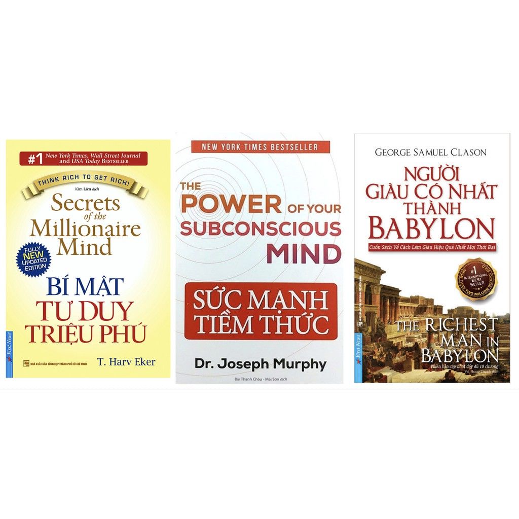  Combo Sức Mạnh Tiềm Thức, Bí Mật Tư Duy Triệu Phú, Người Giàu Có Nhất Thành Babylon 